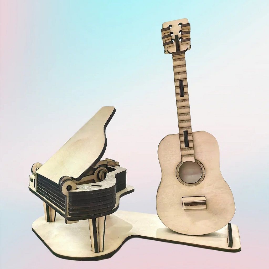 Miniature Guitar Piano Table Decoration Laser Cut File