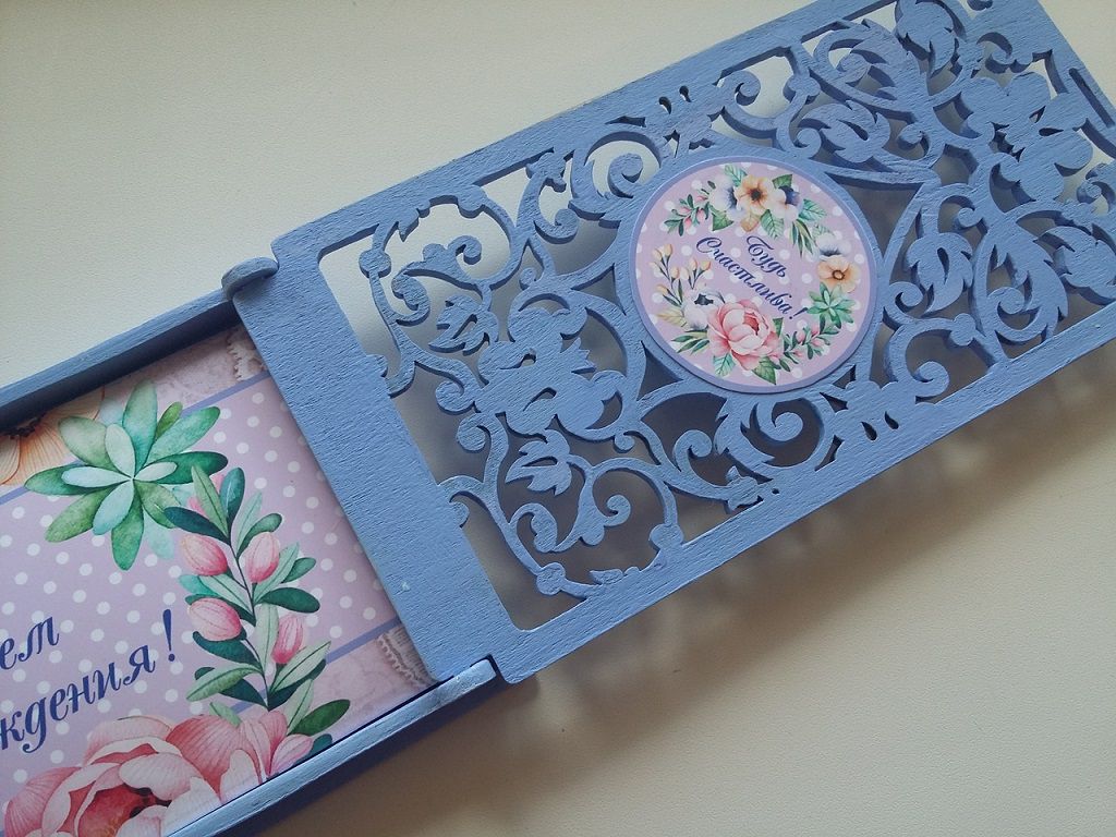 Wooden Invitation Card Box Laser Cut File