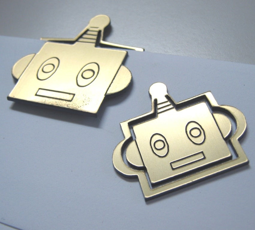 Robot Head Paper Clip Laser Cut File