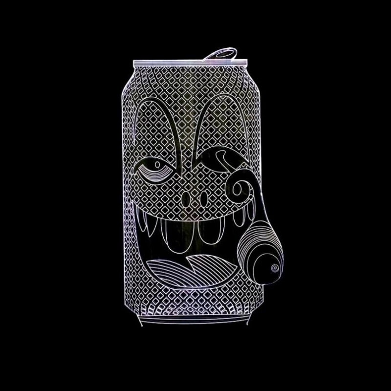 Tin Pack 3D LED Illusion Lamp Night Light Laser Engraving File