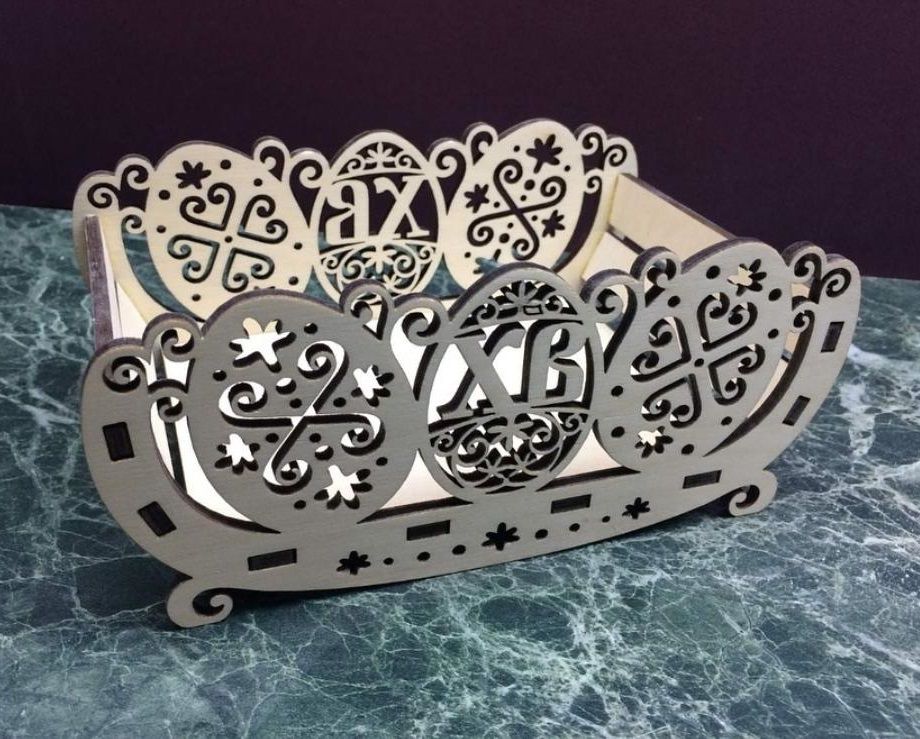 Wooden Easter Gift Basket Laser Cut File