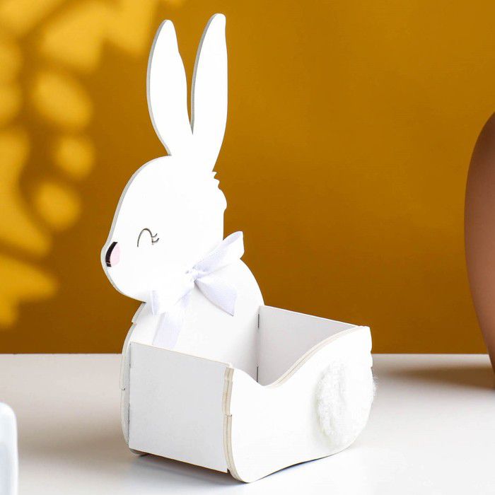 Easter Bunny Flower Box Decoration Laser Cut File