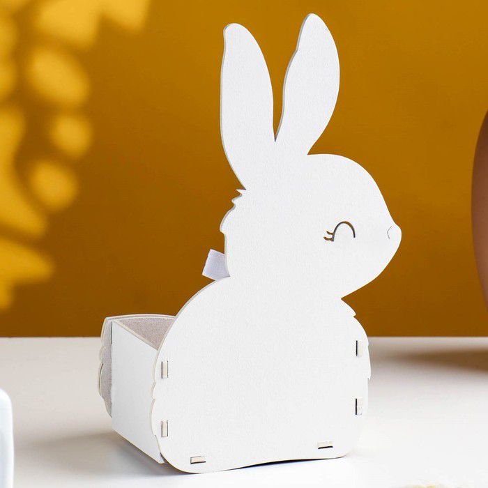 Easter Bunny Flower Box Decoration Laser Cut File