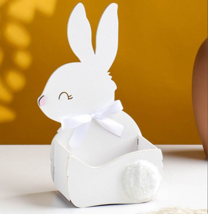 Easter Bunny Flower Box Decoration Laser Cut File