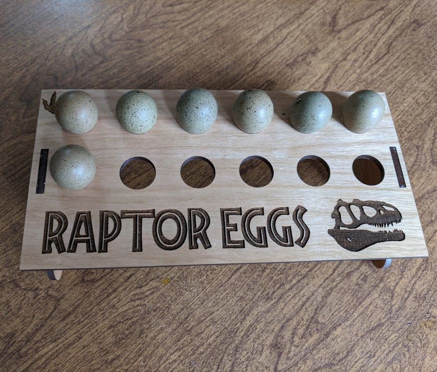 Wooden Countertop Egg Tray Laser Cut File
