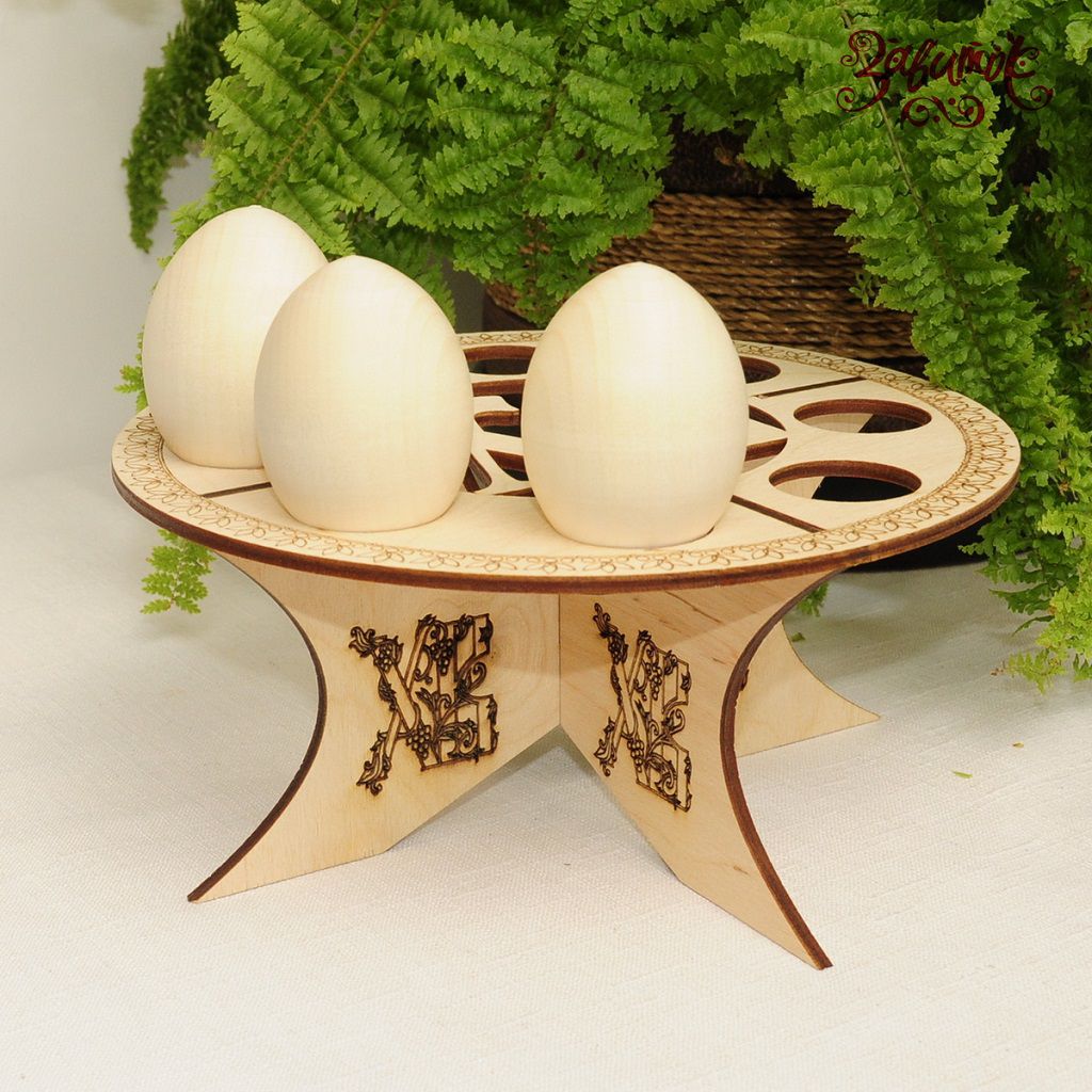 Round Easter Egg Holder Laser Cut File