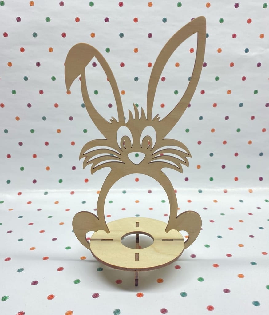Easter Bunny One Egg Holder Stand Laser Cut File