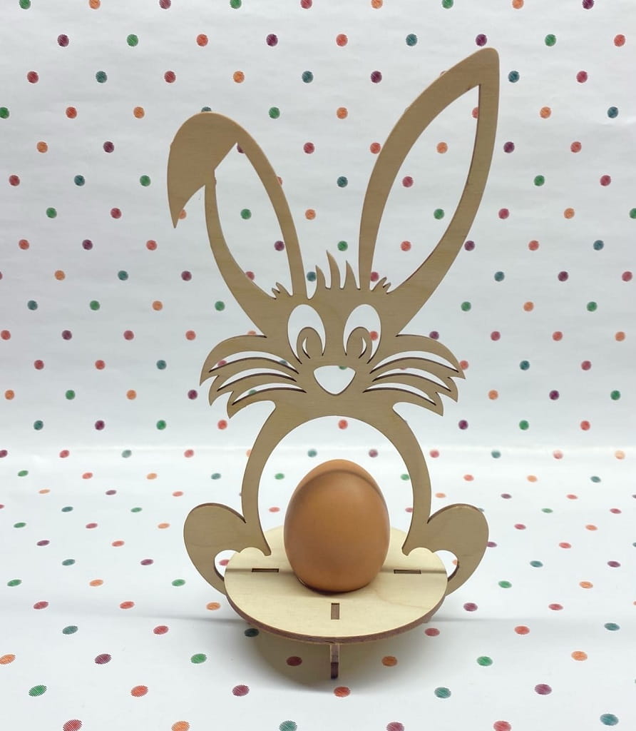 Easter Bunny One Egg Holder Stand Laser Cut File