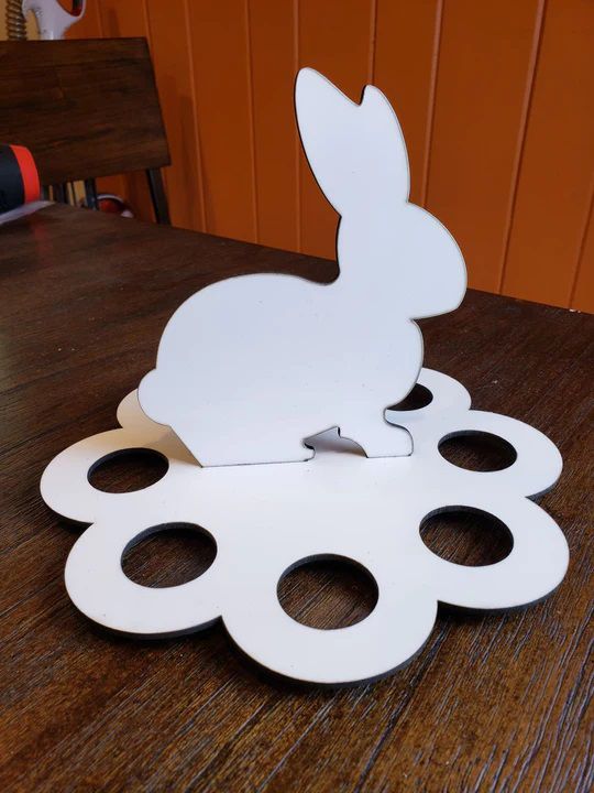 Easter Bunny Egg Holder Blank Laser Cut File