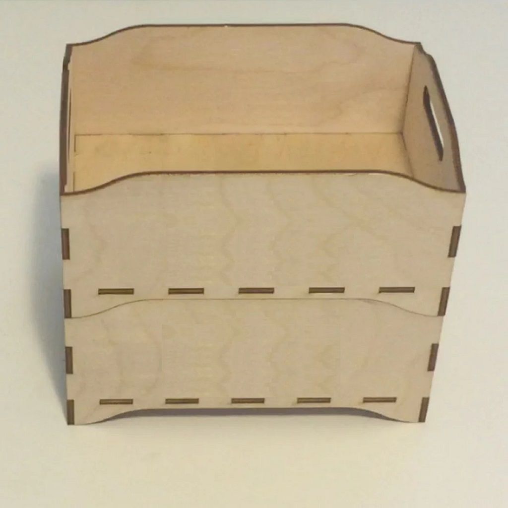 Baltic Birch Stacking Crate Laser Cut File