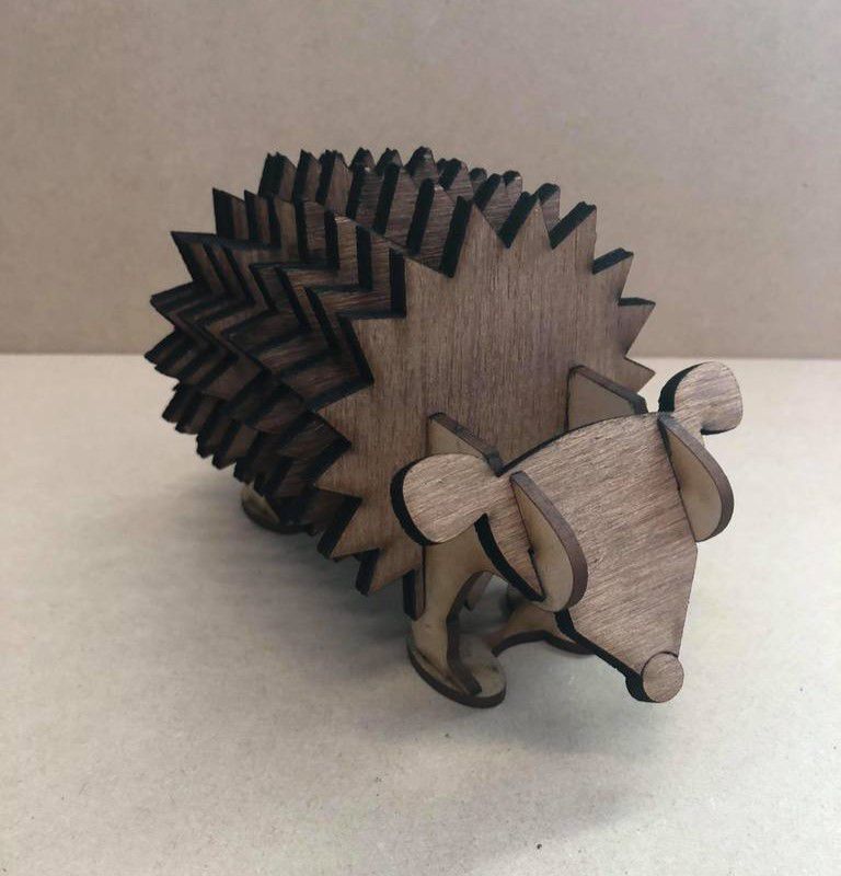 Coaster Set with Hedgehog Holder Laser Cut File