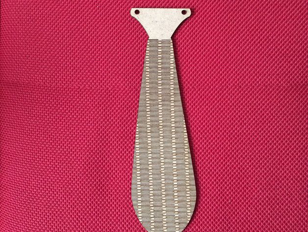 Flexible Wooden Necktie for Men Laser Cut File