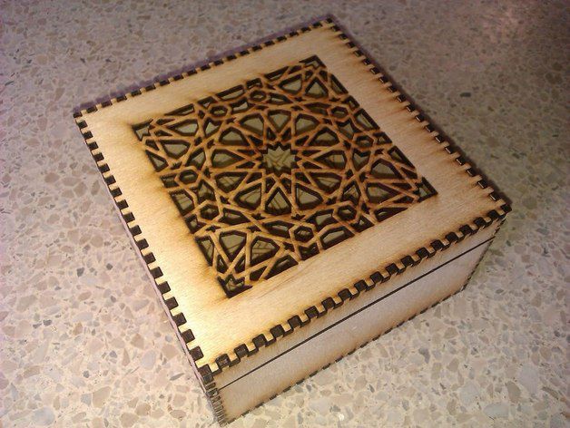 Wooden Decorative Trinket Box Laser Cut File