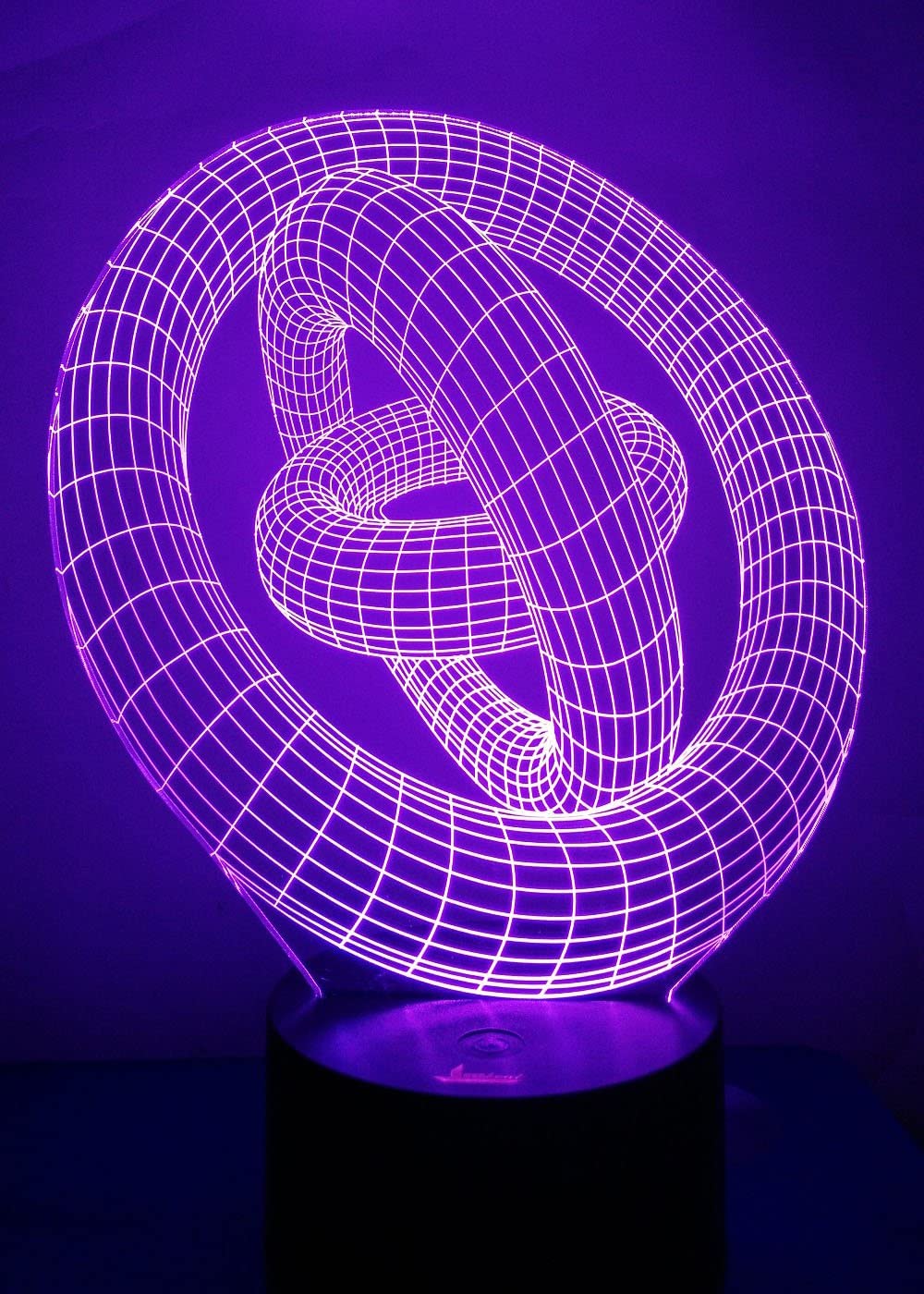Laser Engraved 3D Ring Night Light LED Illusion Lamp