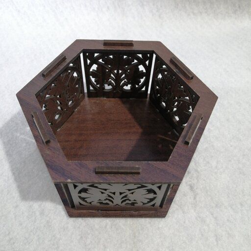 Hexagon Openwork Box Laser Cut File