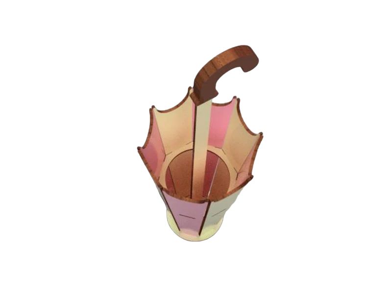Laser Cut Umbrella Shaped Flower Pot Stand