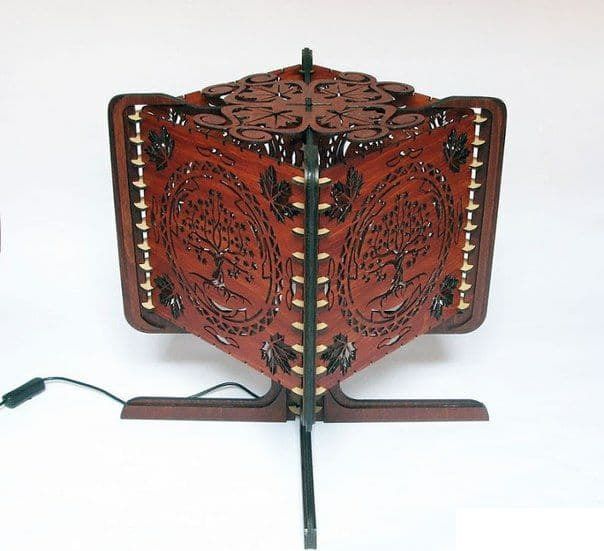 Laser Cut Tree of Life Filigree Shadow Table Lamp