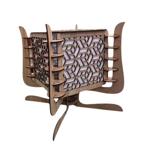 Laser Cut Chinoise Cube Pattern Shadow Lamp