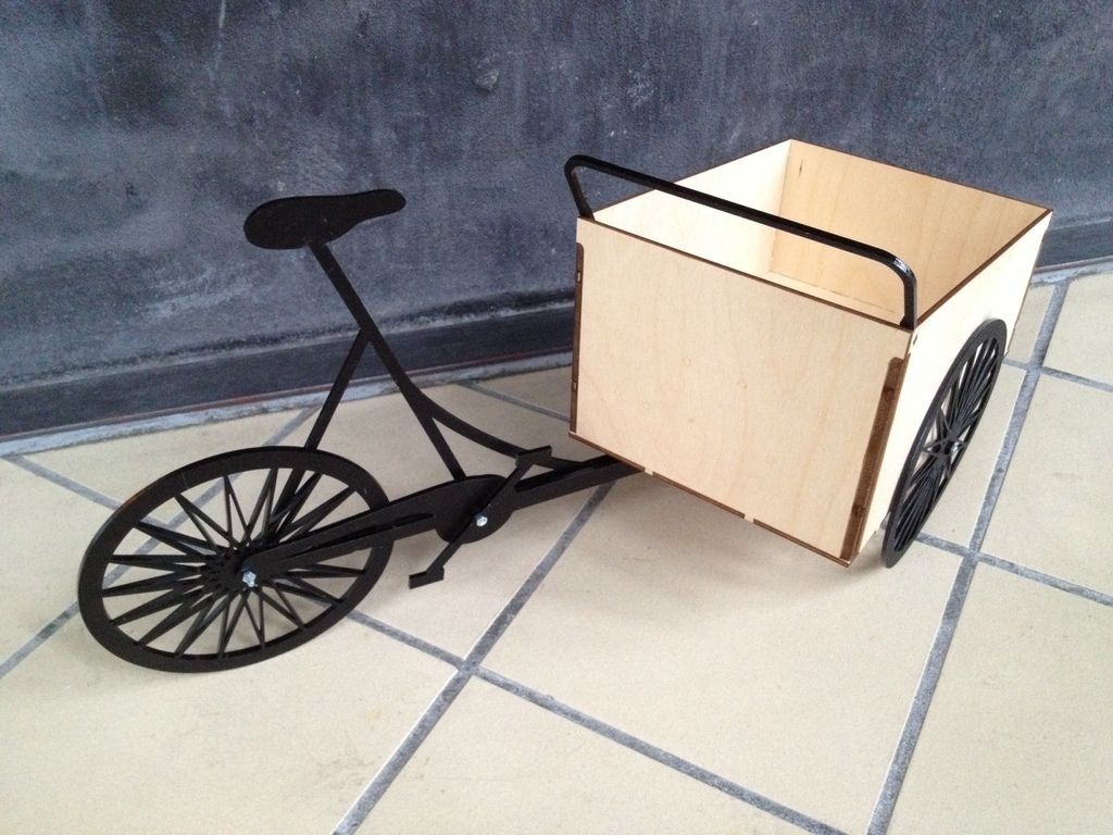 Laser Cut Christiania Boxcycle Scale Model DXF File