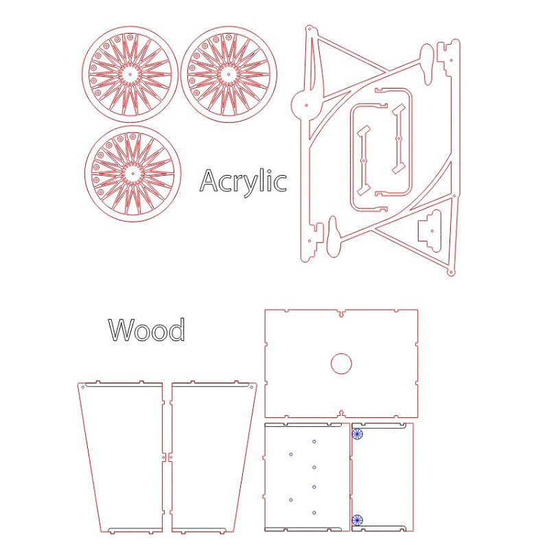 Laser Cut Christiania Boxcycle Scale Model DXF File