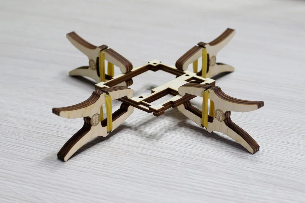 Laser Cut Wooden Clamp with 3 Different Sizes CDR DXF File