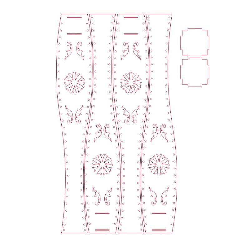 Laser Cut Arabic Style Wooden Flower Vase CDR File
