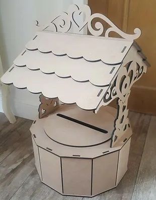 Wooden Wishing Well Card Box Laser Cut File