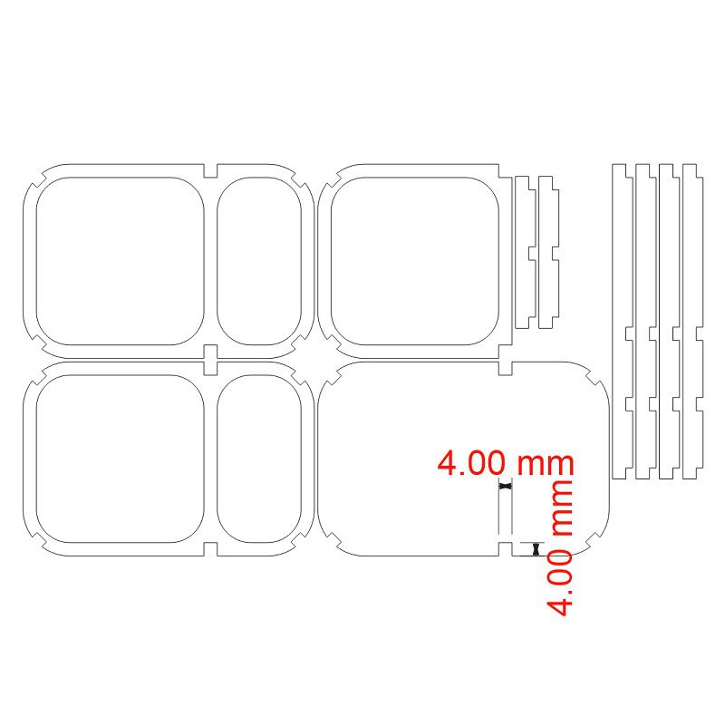 Laser Cut Layered Pen Holder Stand Vector