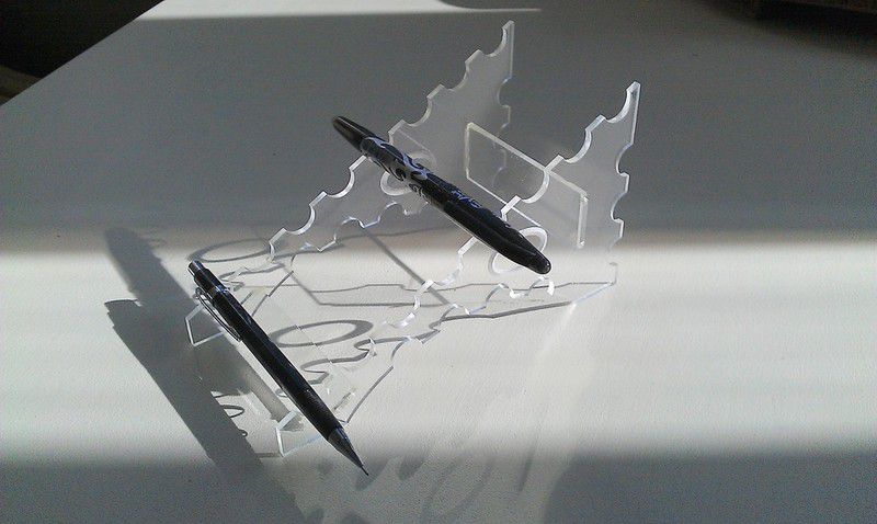 Laser Cut 8 Slot Pen Display Rack File