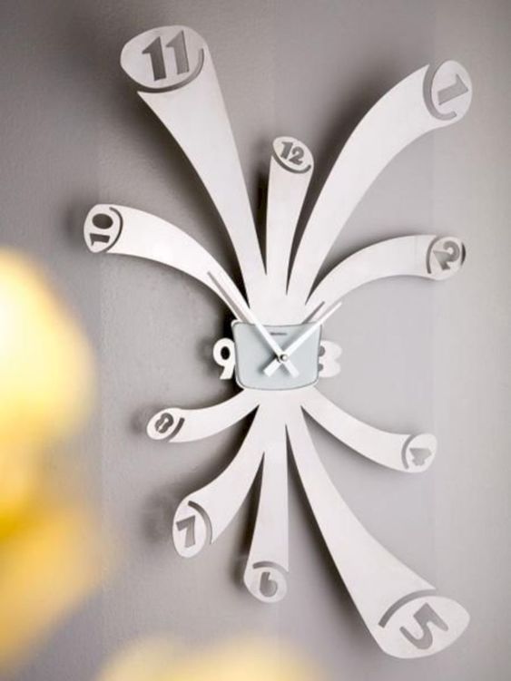 Laser Cut Creative Wood Wall Clock Vector