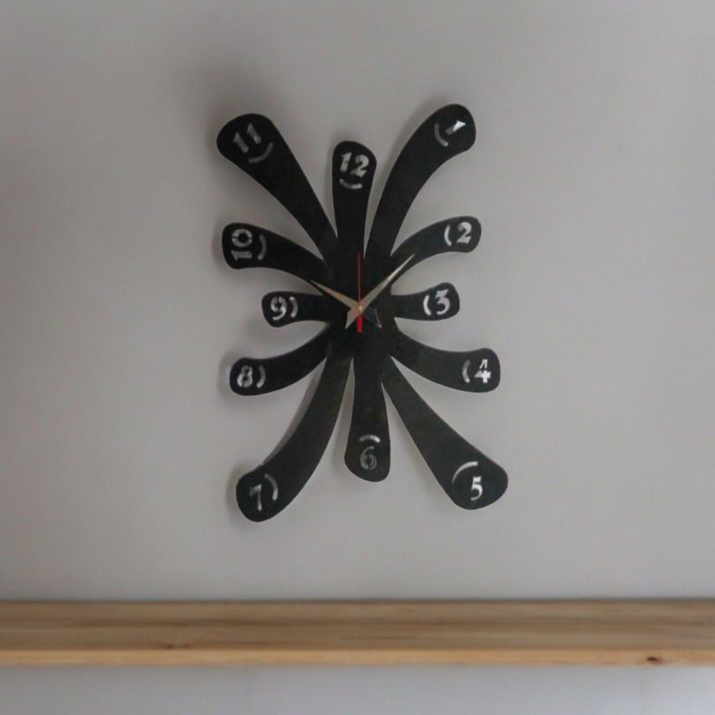 Laser Cut Unique Design Wall Clock for Home Decor Vector