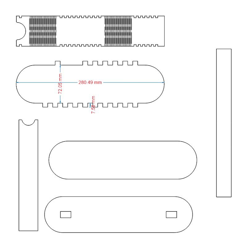 Laser Cut Portable Eyewear Case Box Vector