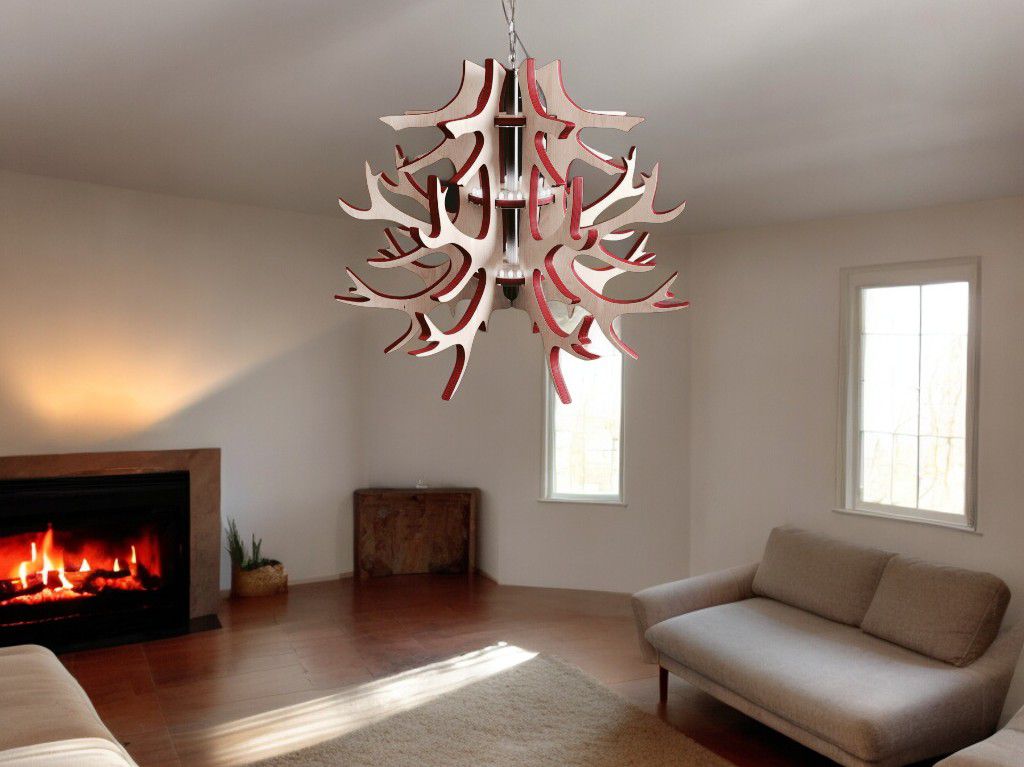 Laser Cut Antlers Chandelier Vector
