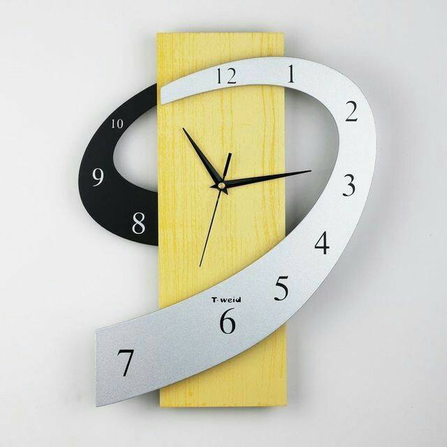 Laser Cut Fancy Number 9 Wall Clock Vector