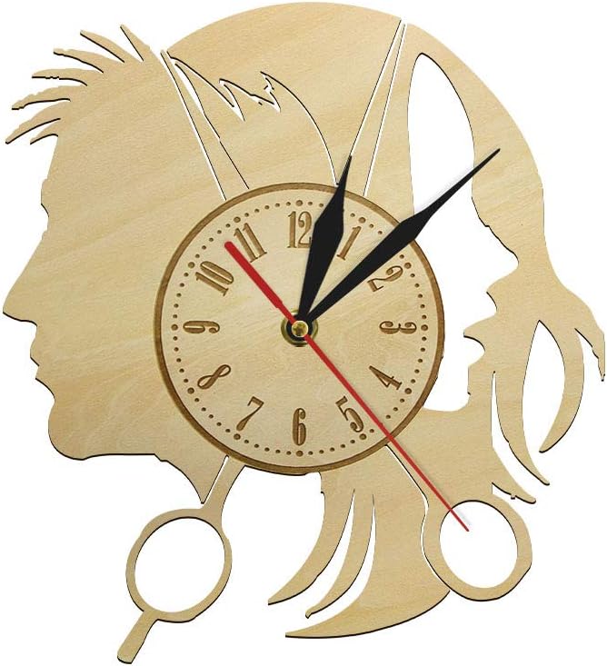 Laser Cut Beauty Parlour Hairdressers Modern Wall Clock Vector
