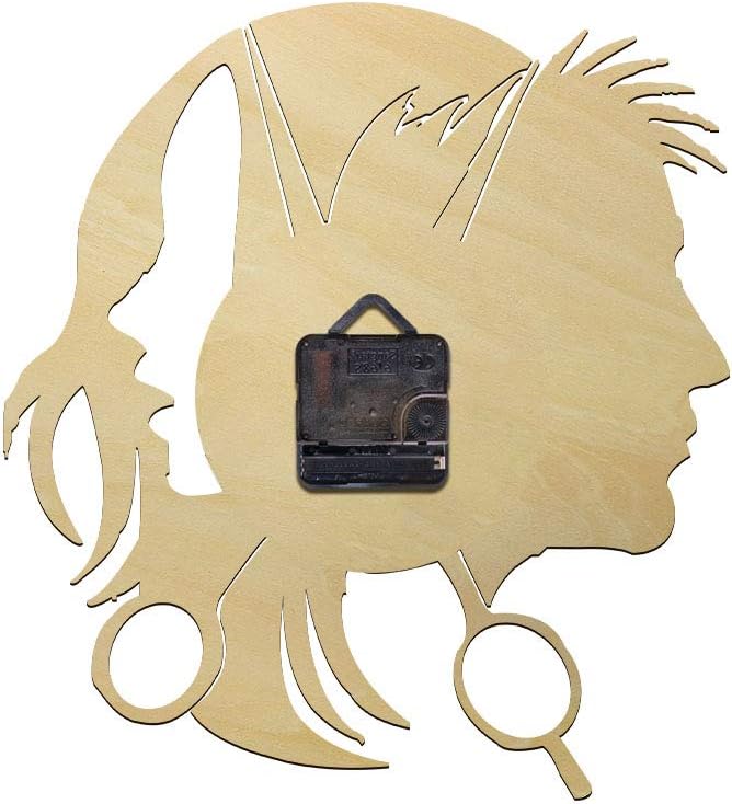 Laser Cut Beauty Parlour Hairdressers Modern Wall Clock Vector