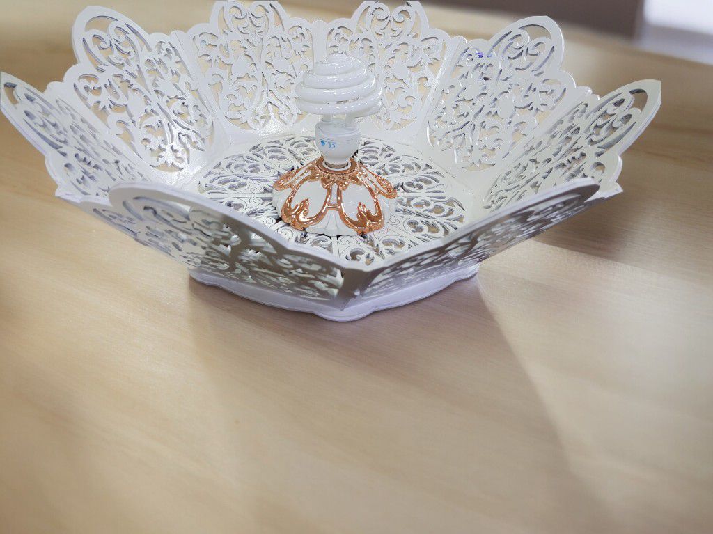 Laser Cut Scroll Saw Pattern Bowl Lampshade Vector