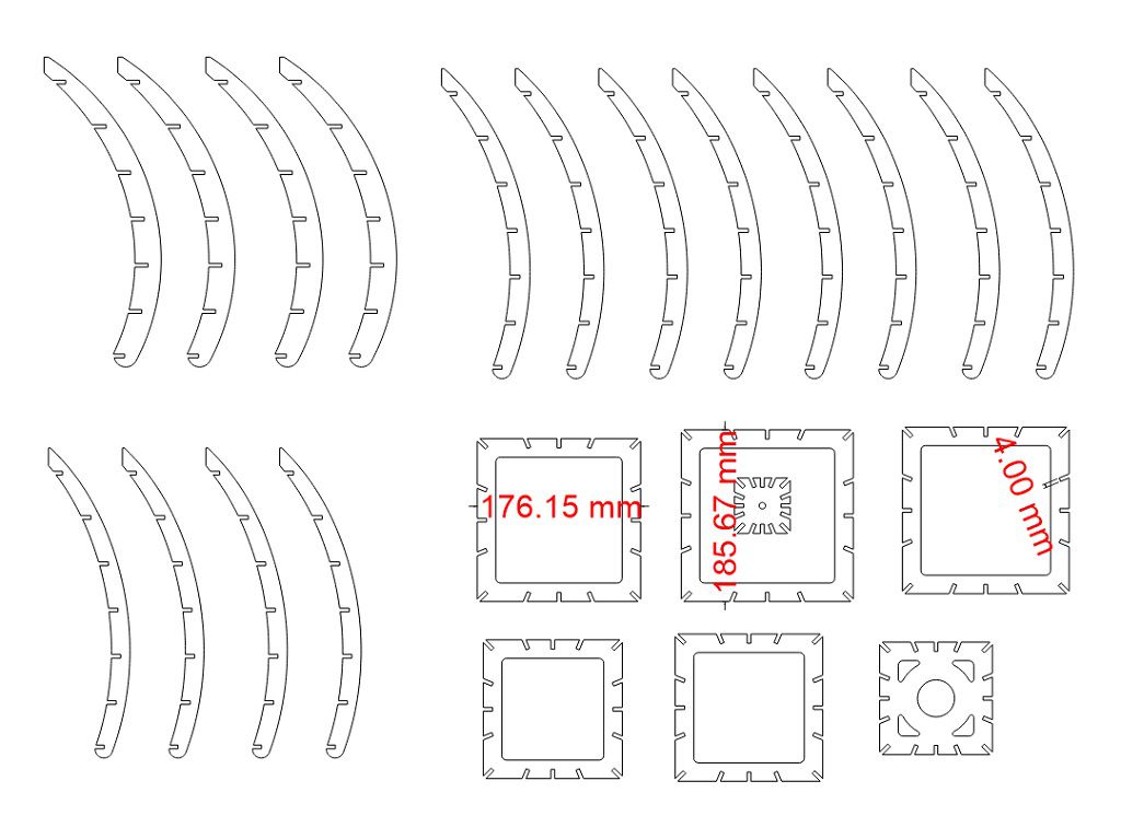 Laser Cut Square Wall Lamp Shade Vector