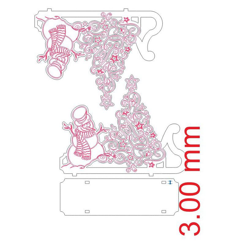 Laser Cut Christmas Napkin Holder Tissue Holder Vector