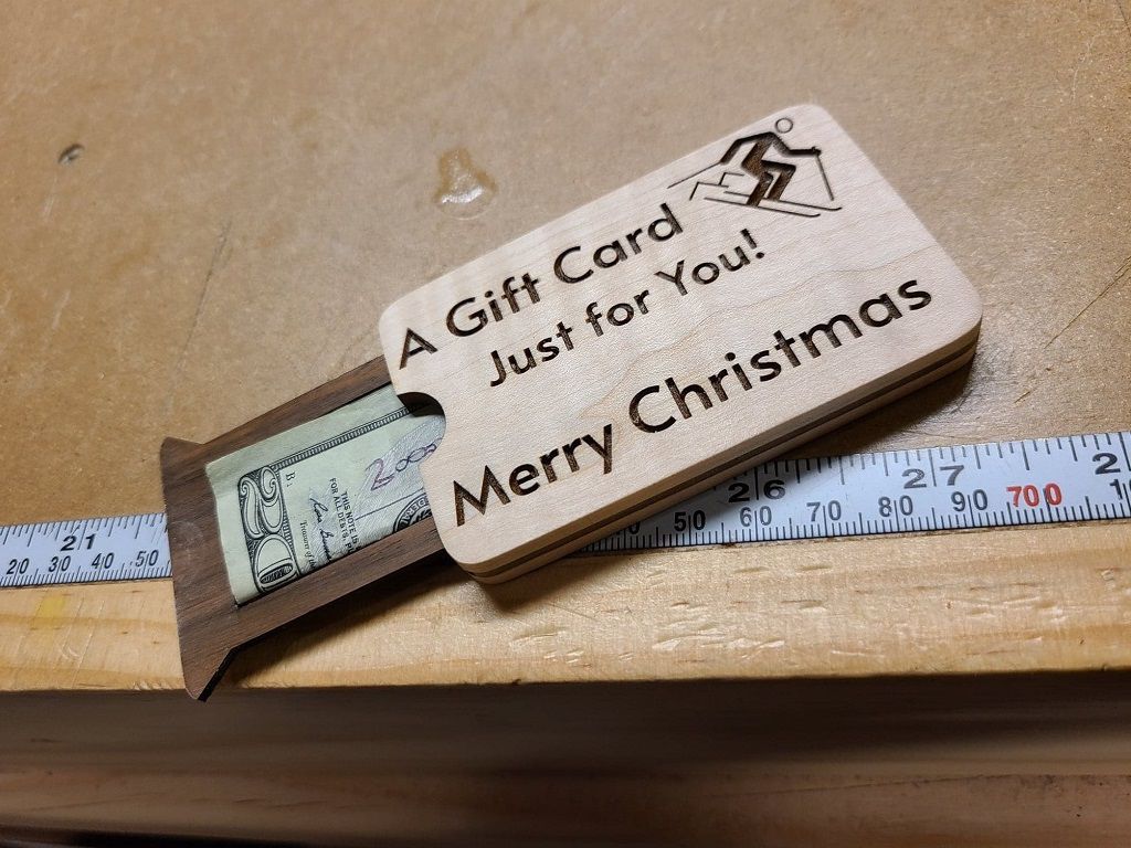 Laser Cut Money Gift Card Vector