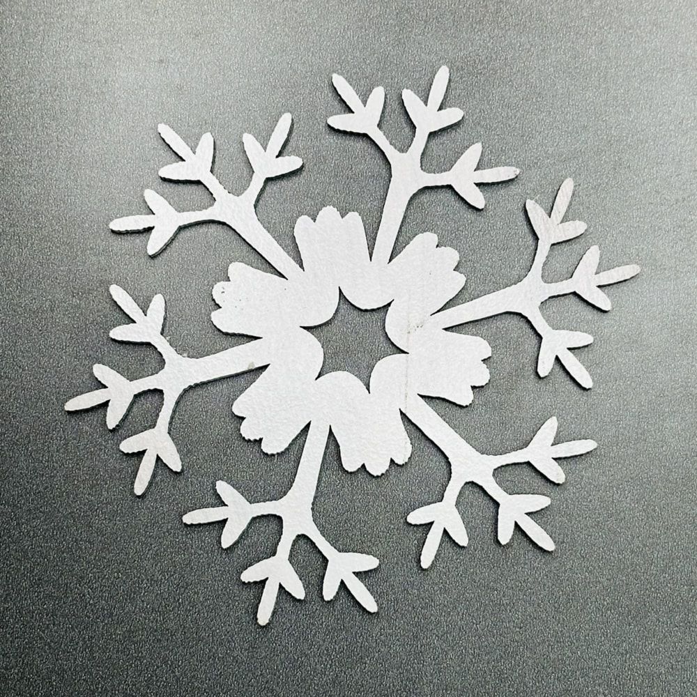 Laser Cut Wooden Snowflake Ornament Vector