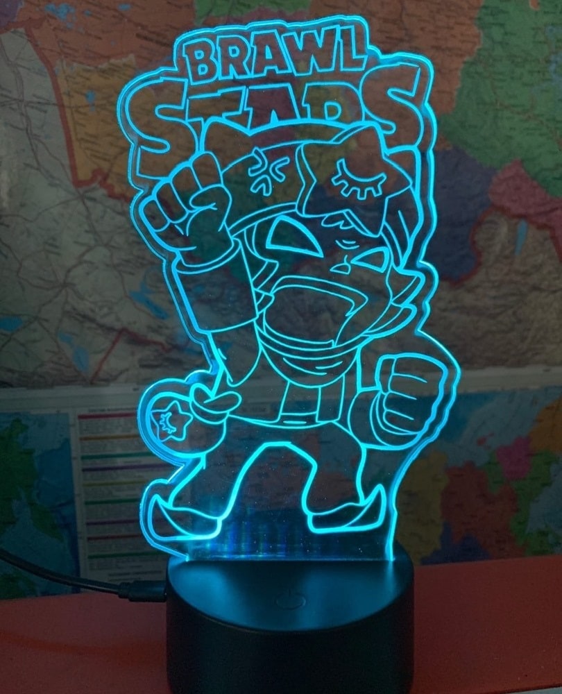 Laser Engraved Brawl Stars 3D Illusion Night Light Lamp