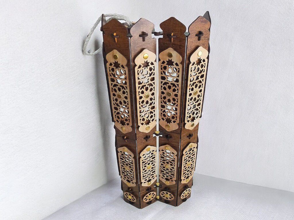 Laser Cut Antique Wood Incense Burner Vector