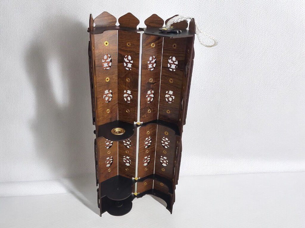 Laser Cut Antique Wood Incense Burner Vector