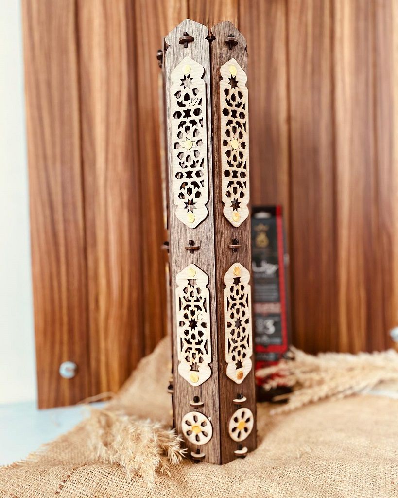 Laser Cut Antique Wood Incense Burner Vector