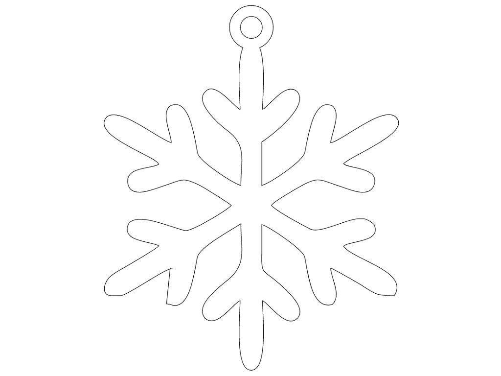 Laser Cut Traditional Wood Snowflake Ornament Vector