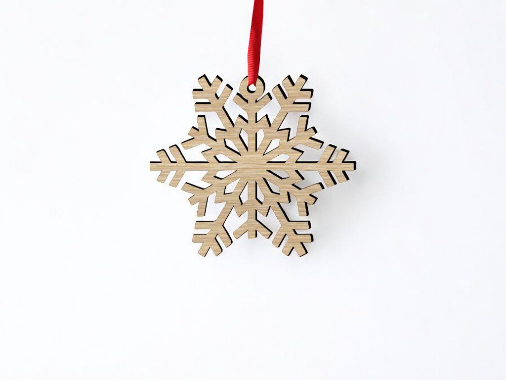 Laser Cut Christmas Pendant Snowflake for Party Vector