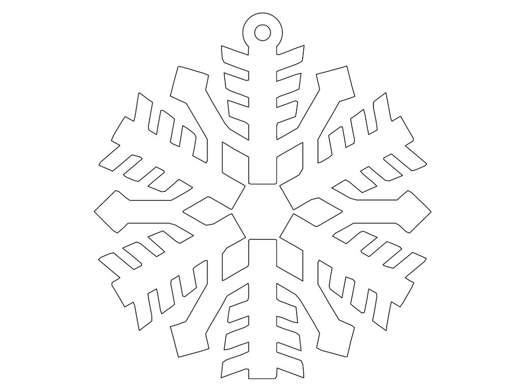 Laser Cut Snowflake Holiday Ornament Vector