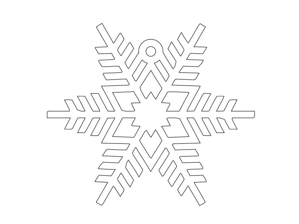 Laser Cut Snowflake Wood Ornament Vector