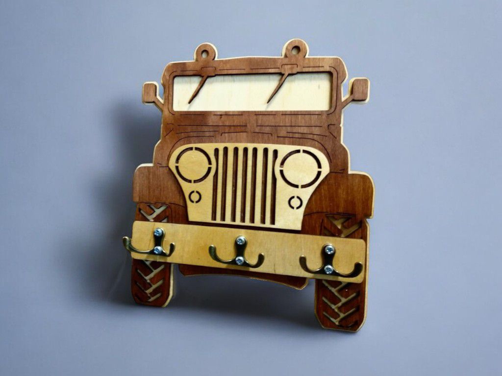 Laser Cut Jeep Clothes Hanger Vector